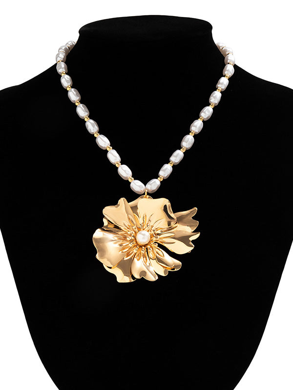 Beaded Flower Shape Necklaces Accessories