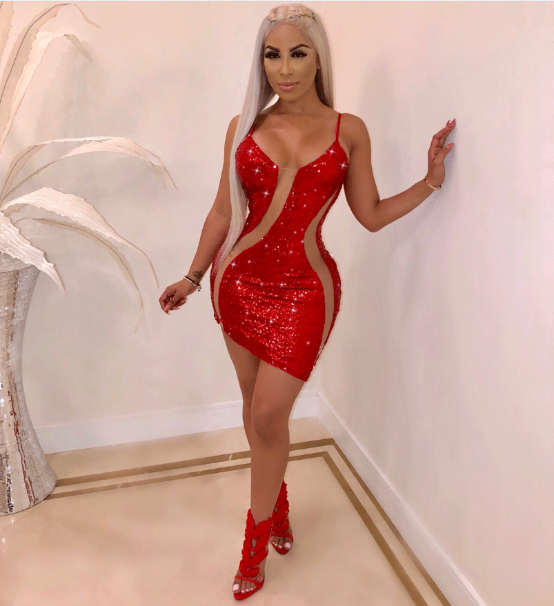 Sexy Sequ Dress Bodycon Dress