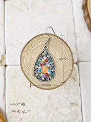 Colourful Teardrop Boho Earrings