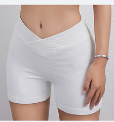 High Grade Thread High Elastic Tight V Waist Yoga Clothes for Women Peach Hip Raise Slim Fit Running Exercise Shorts Women