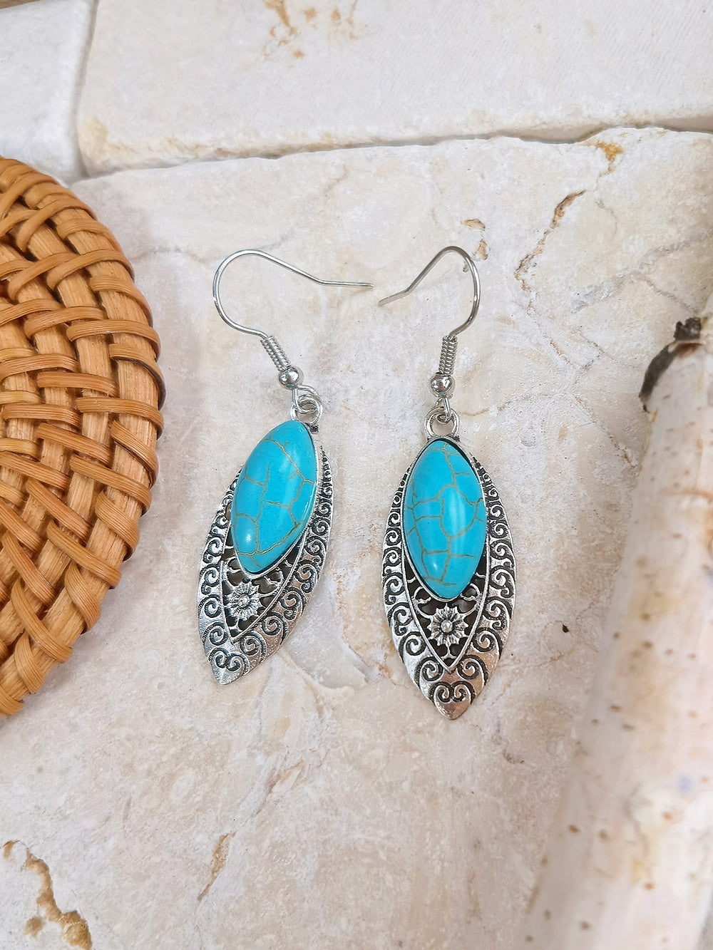 urquoise Oval Earrings