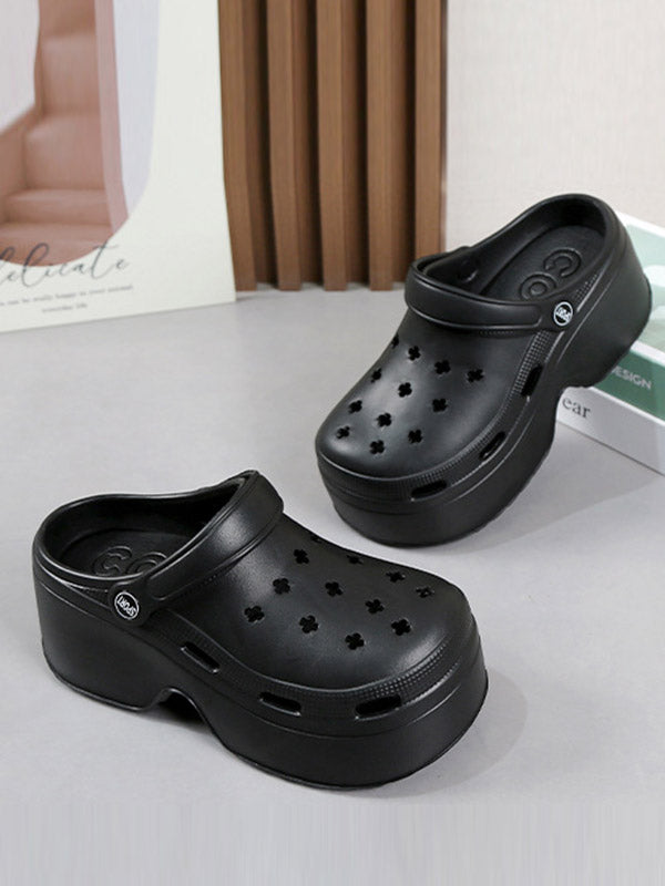 Hollow Crocs Sandals Slippers Platform Shoes