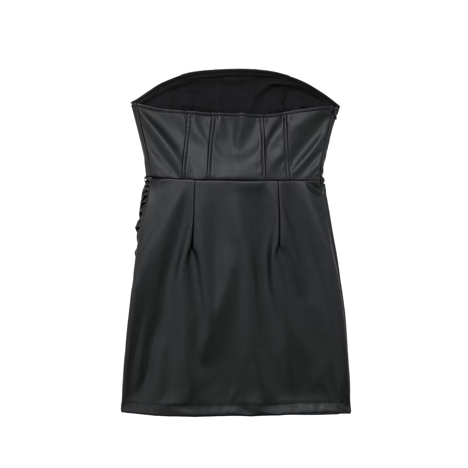 Women’s Sexy Leather Tube Top Dress – Stylish and Seductive Fashion Choice