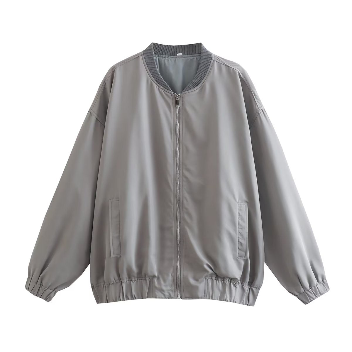 Early Autumn Women Clothing French Minority Casual Loose Bomber Jacket Jacket