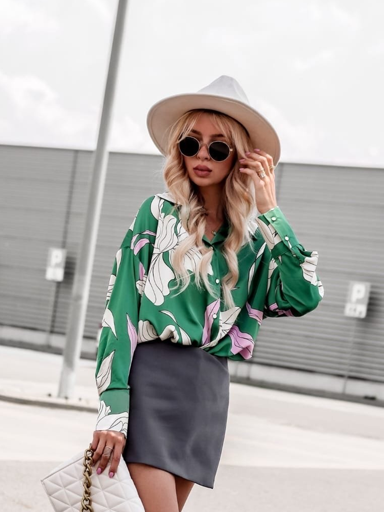 Women’s Spring Summer Printed Elegant Professional Long Sleeve Shirt – Floral Print Blouse