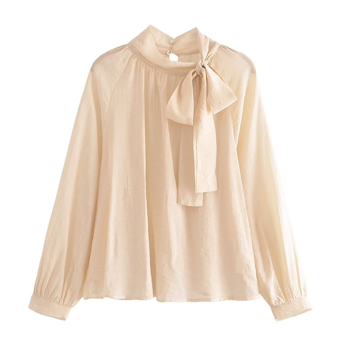 Fall A Bow Tie Collar Women Blouse Top Shirt