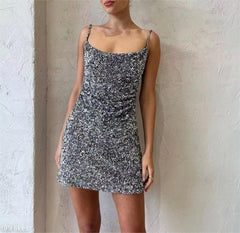 Fall Women Clothing Sexy Sequin Slip Dress