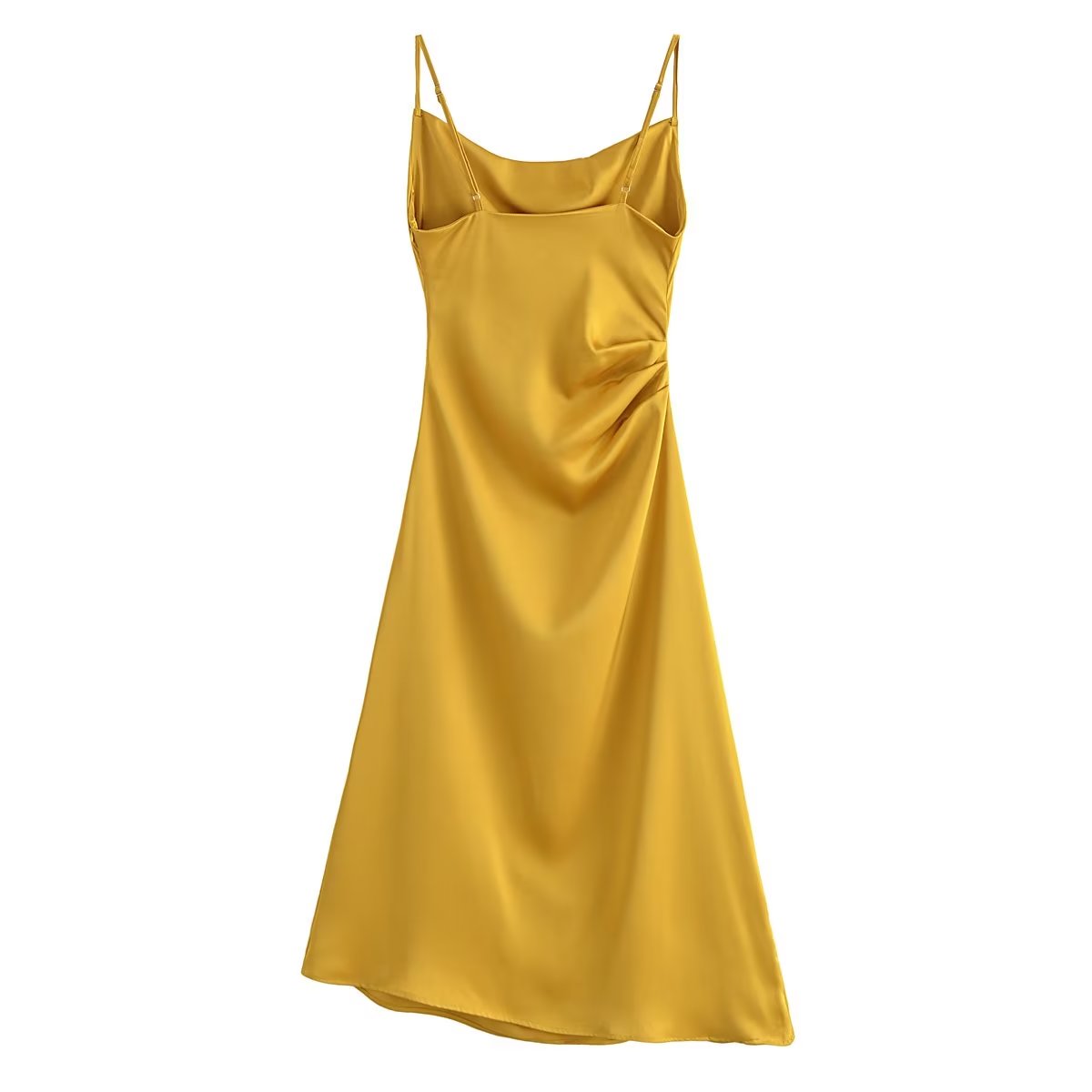 Fall Women Elegant Silk Satin Texture Cami Dress