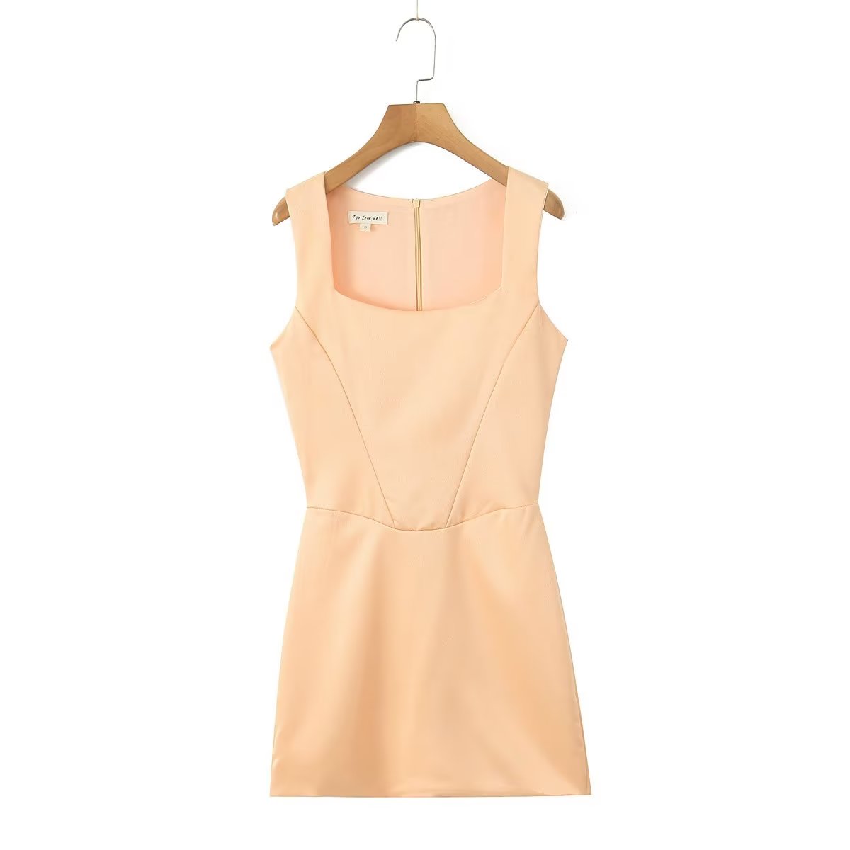 Summer Orange Solid Sexy Sling Party Dress