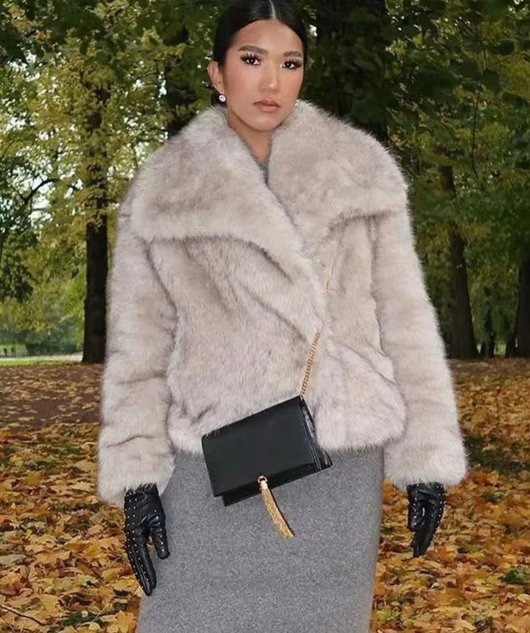 Luxurious Faux Mink Fur Winter Coat – Socialite Top