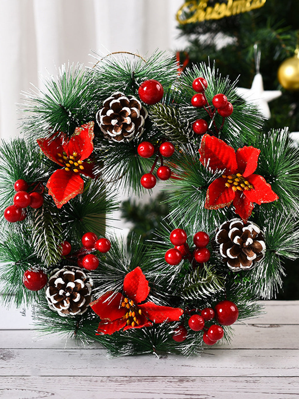 Christmas Decoration Wreath Window Door Hanging Christmas Wreath