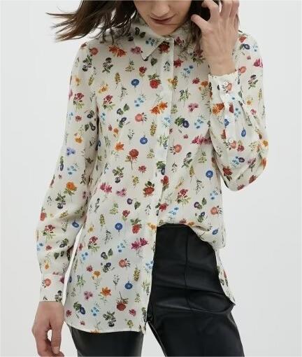 Hong Kong Floral Loose Slimming Shirt for Women – Retro Autumn Top