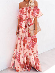 Printed Wrap Maxi Dress