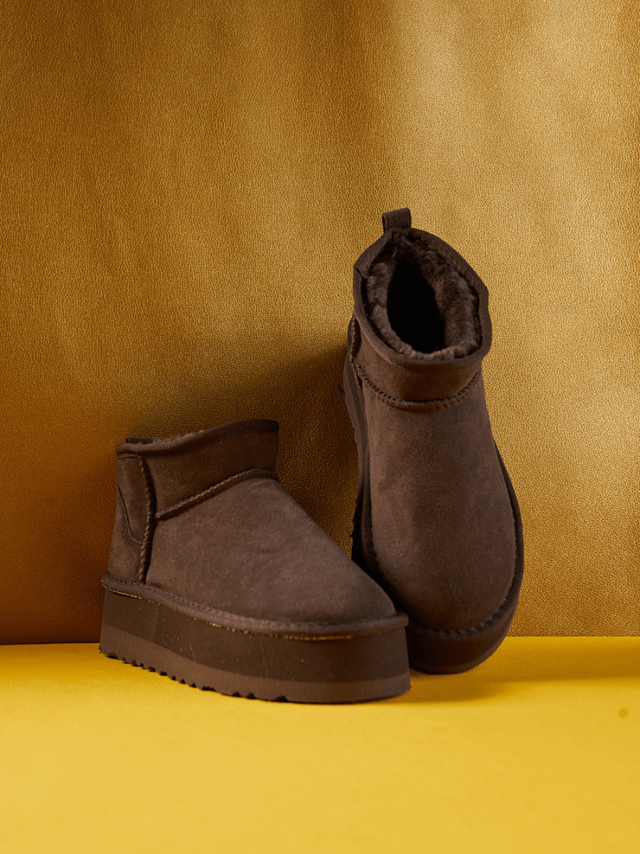 Smaibulun Ugg | Ultra Mini Platform Low Ankle Boot - Chocolate