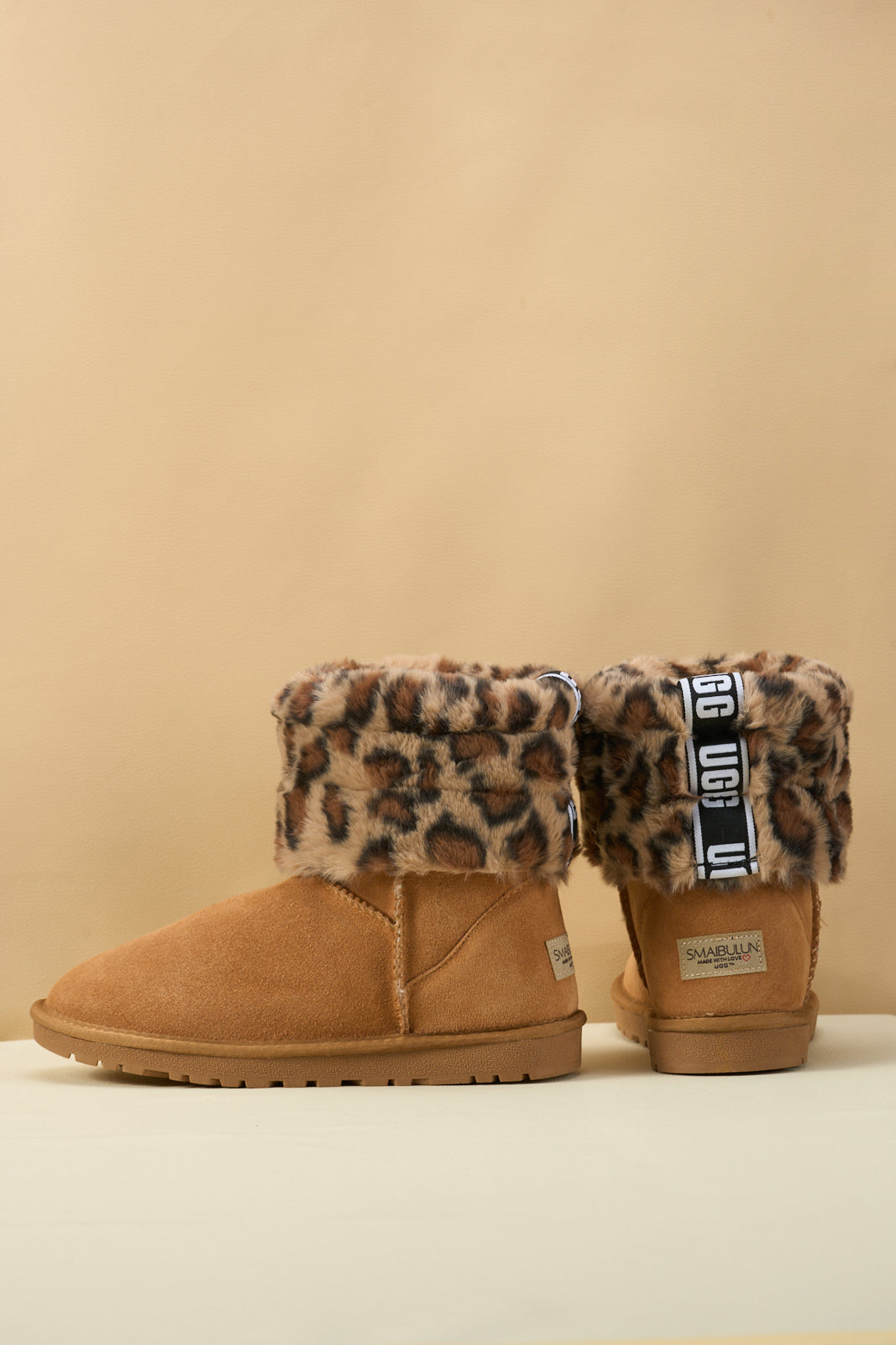 SMAIBULUN Ugg | Adelene Sherpa Woolen Boots - Chestnut