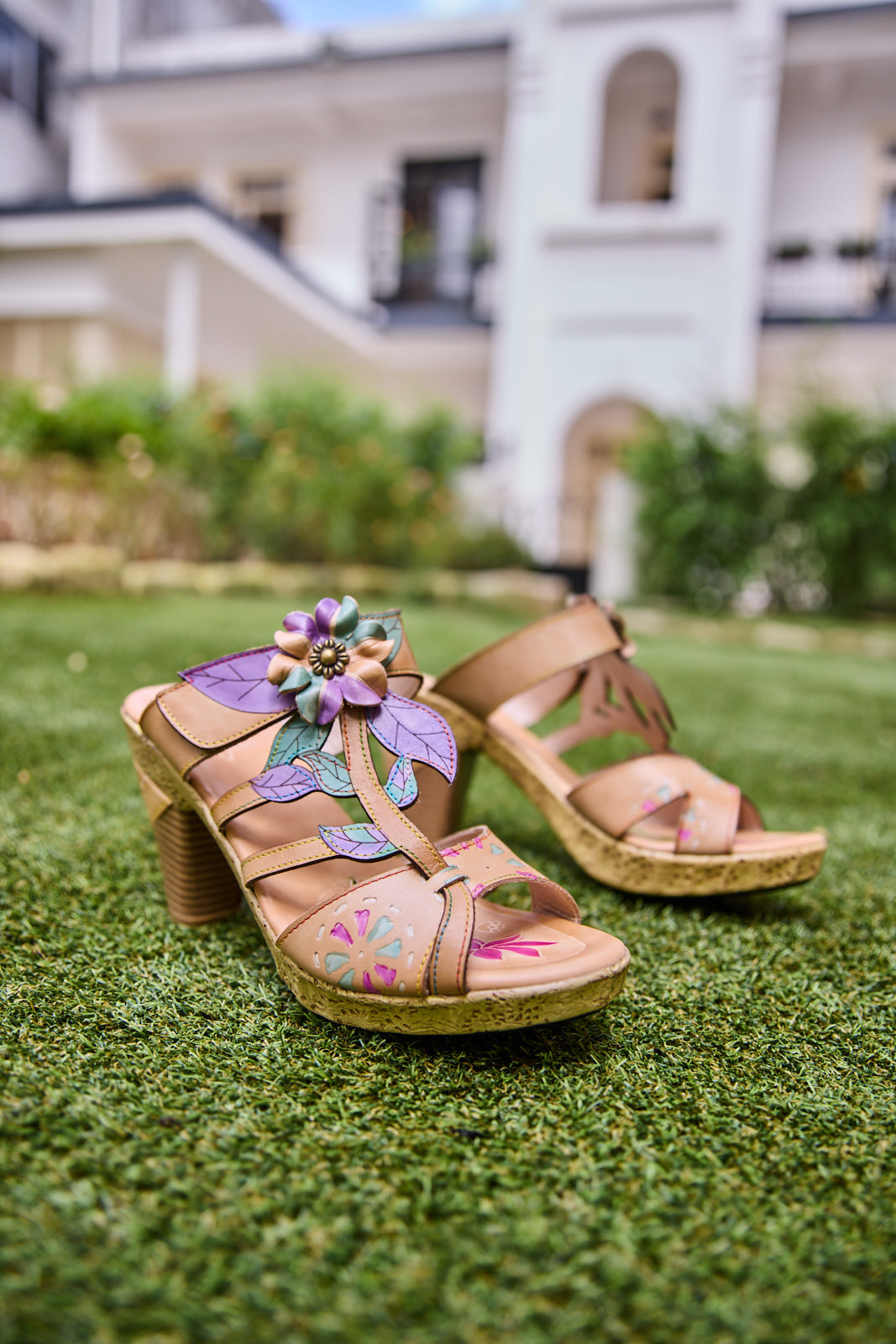 Soffia | Kalista Romance Floral Heel Sandals