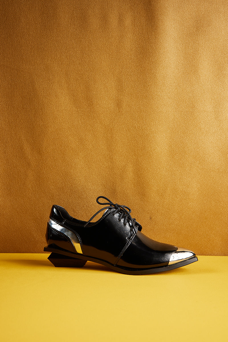 Jady Rose | Bancroft Leather Oxford Pump - Black