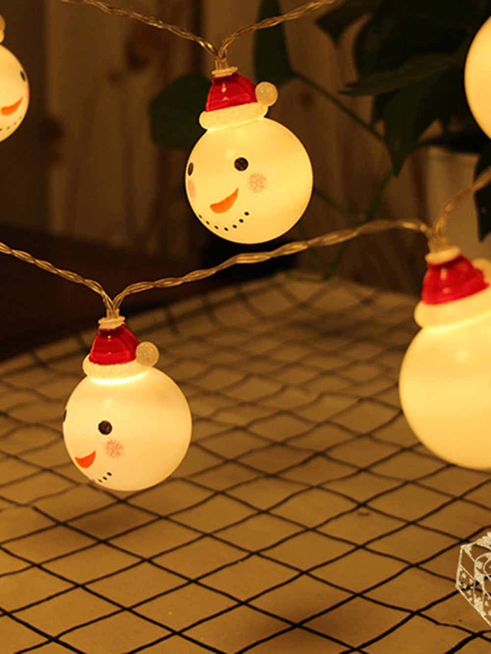 Led Christmas Snowman String Lights