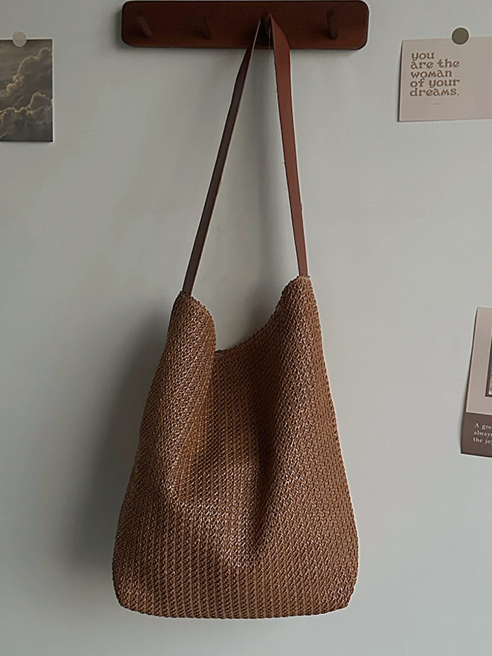 Vacation-Lazy-Straw Tote Bag