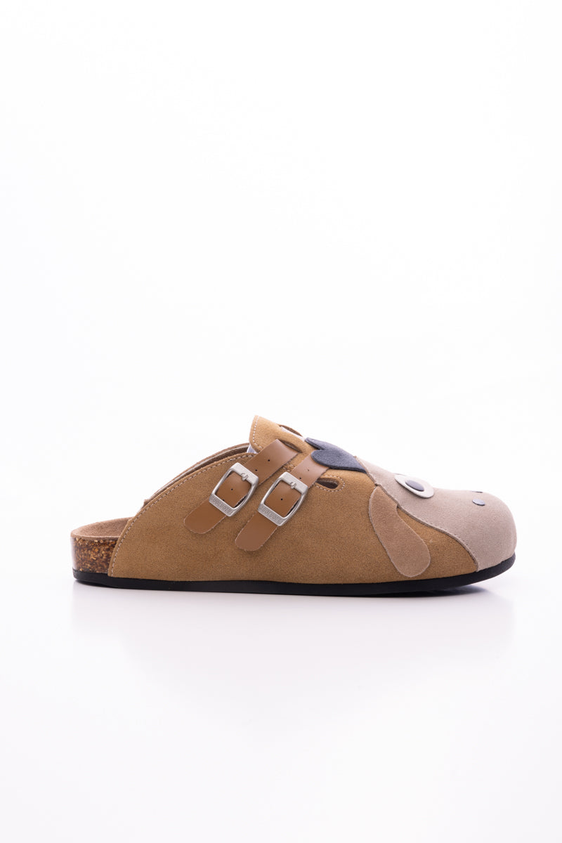 Maibulun | Moo Moo Baa Baa Double Strap Suede Clog - Khaki