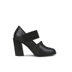 JADY ROSE | Clarke Cross Strap Leather Mary Jane - Black