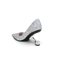 Jady Rose | Cinderella Story Rhinestone Glitter Stilettos - Silver