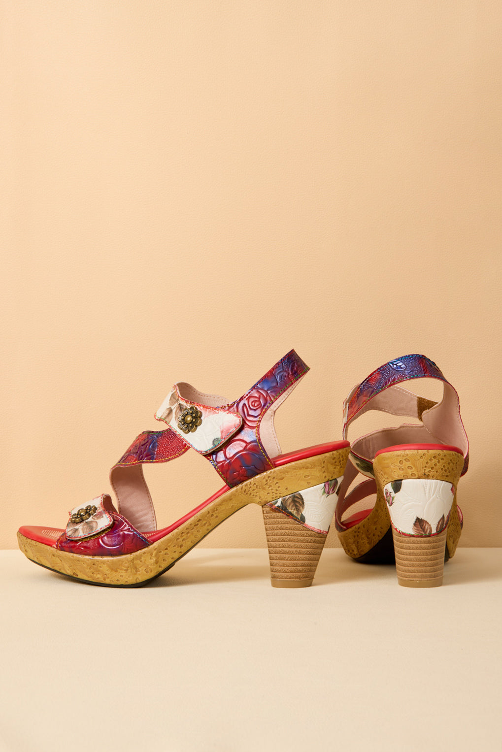 Soffia | Capriccio Romance Leather Heels Sandal