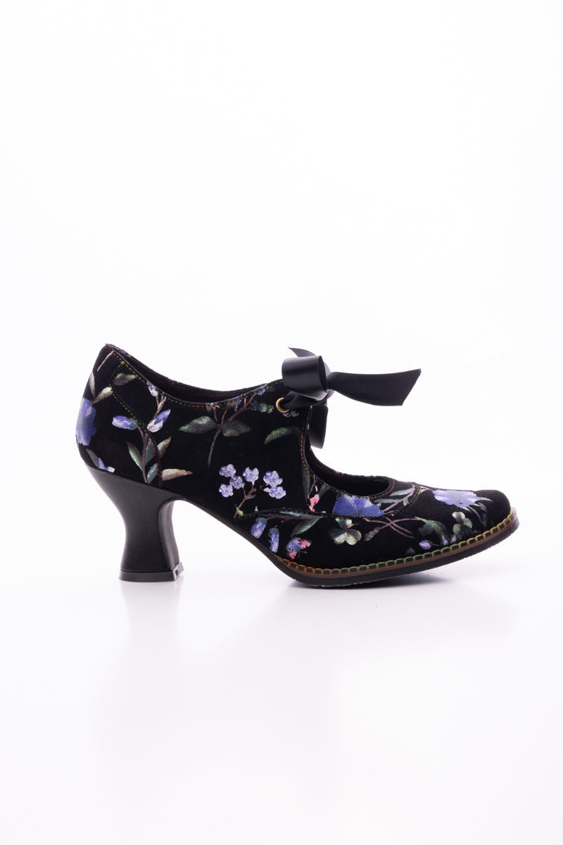 SOFFIA | FIORELLA PLUM BOSSOM PATTERN LEATHER PUMP