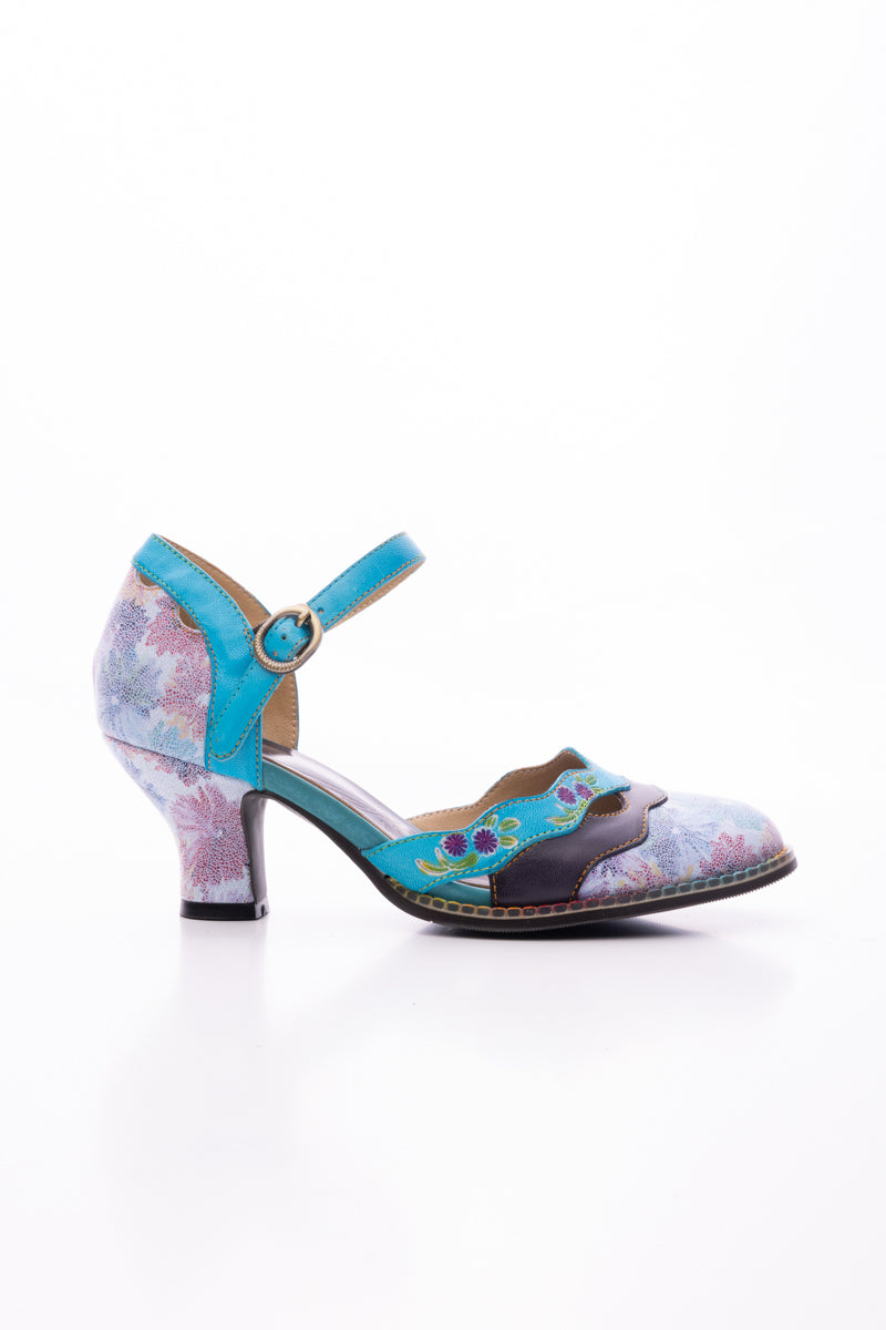 SOFFIA | NAYA FLORAL LEATHER PUMP