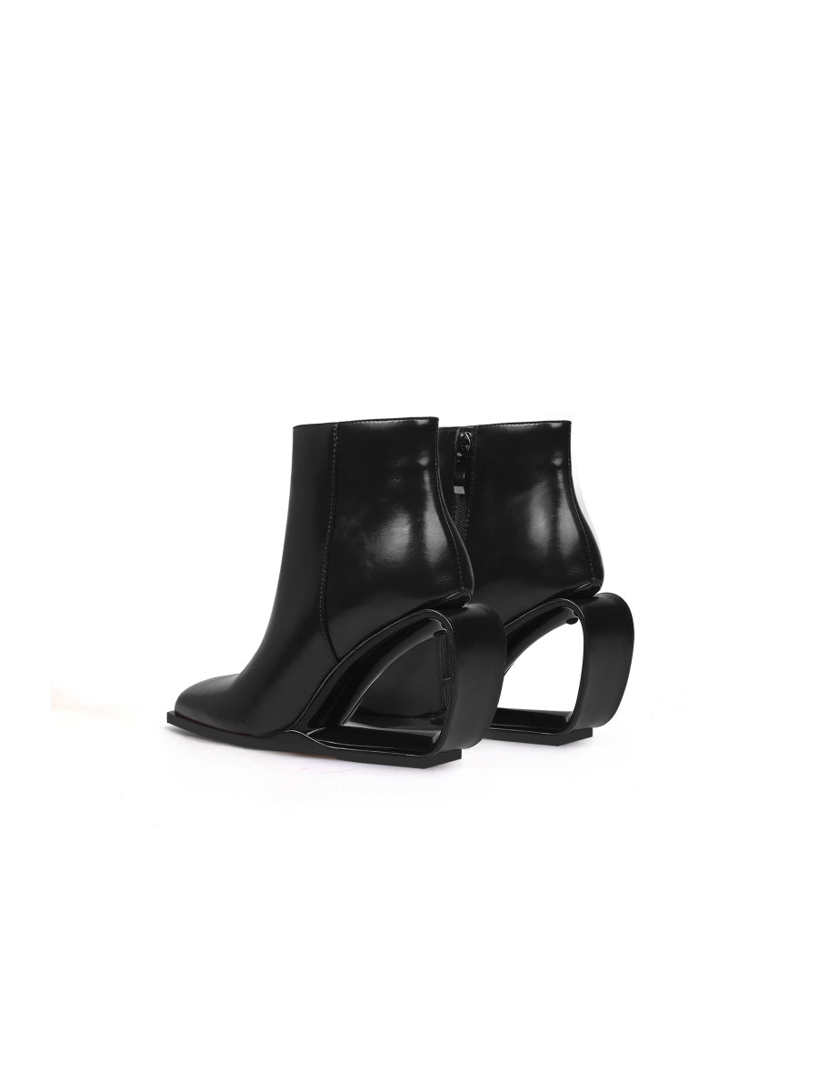 JadyRose | FIREPLACE Wedge-Heel Back Leather Ankle Boot