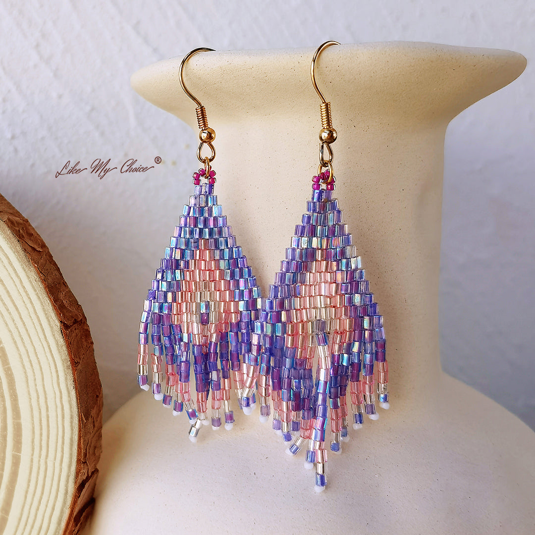 Beaded Tassel Boho Earrings