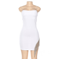 Summer Women Pendant Hem Sling Off-neck Backless Dress – Sexy and Stylish Look