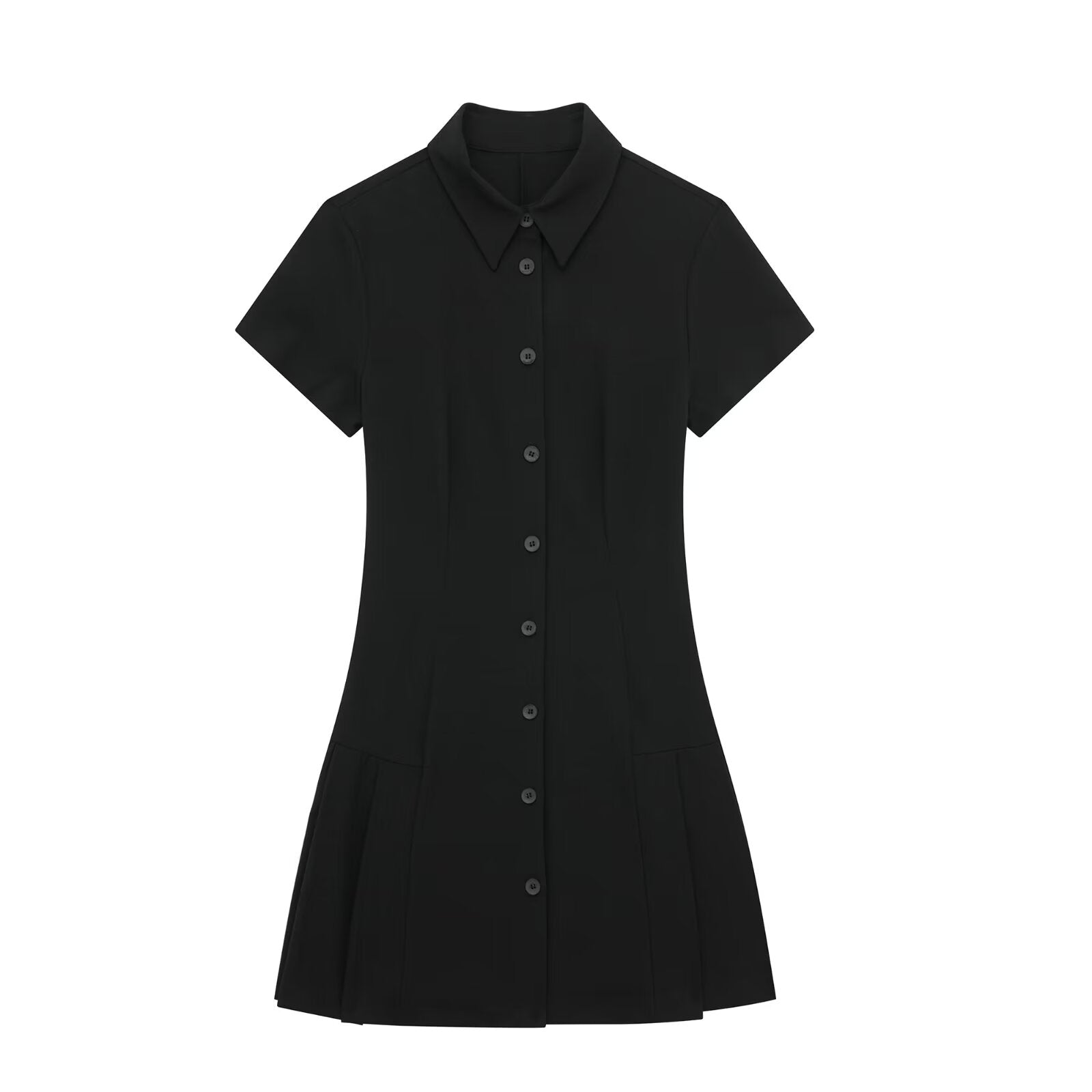 Spring Women Clothing Casual Shirt Mini Dress