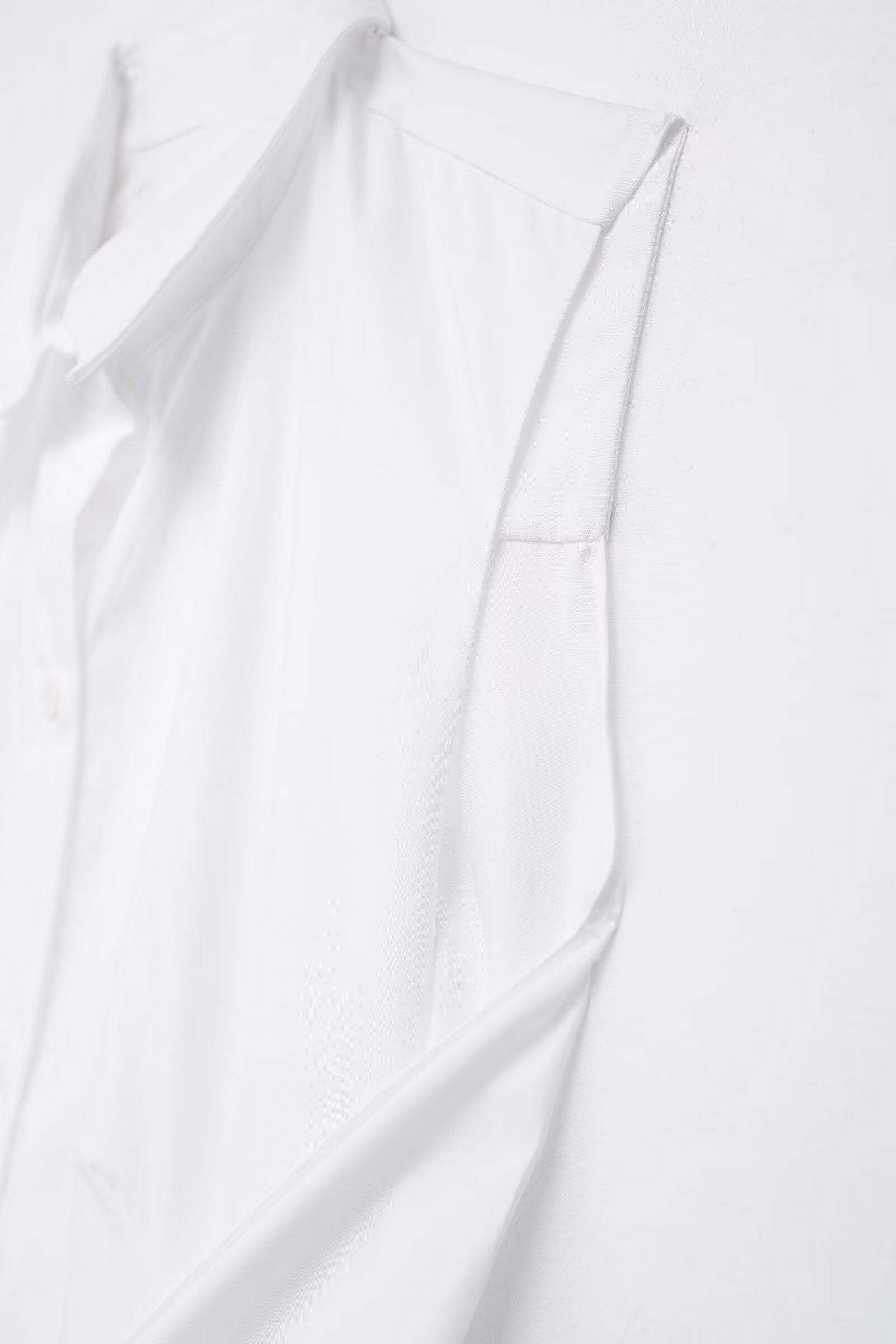 Women Clothes Knotted Poplin Shirt Dress