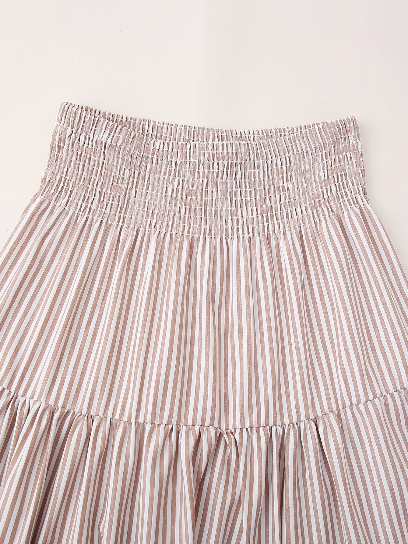 Summer Women Clothing Slim Striped Top Skirt Set