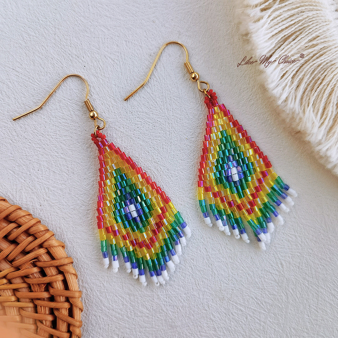 Beaded Tassel Boho Earrings