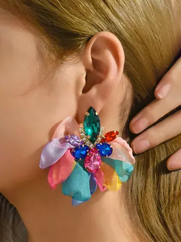 Flower Shape Drop Earrings