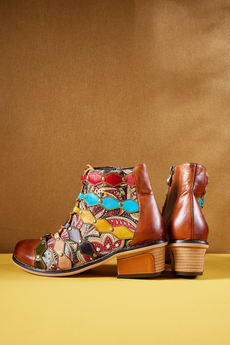 Soffia | Show Off Treasure Leather Ankle Boots