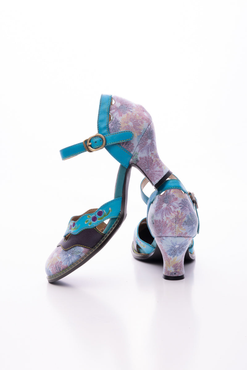 SOFFIA | NAYA FLORAL LEATHER PUMP