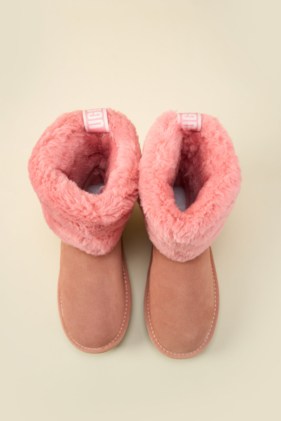 SMAIBULUN Ugg | Adelene Sherpa Woolen Boots - Pink