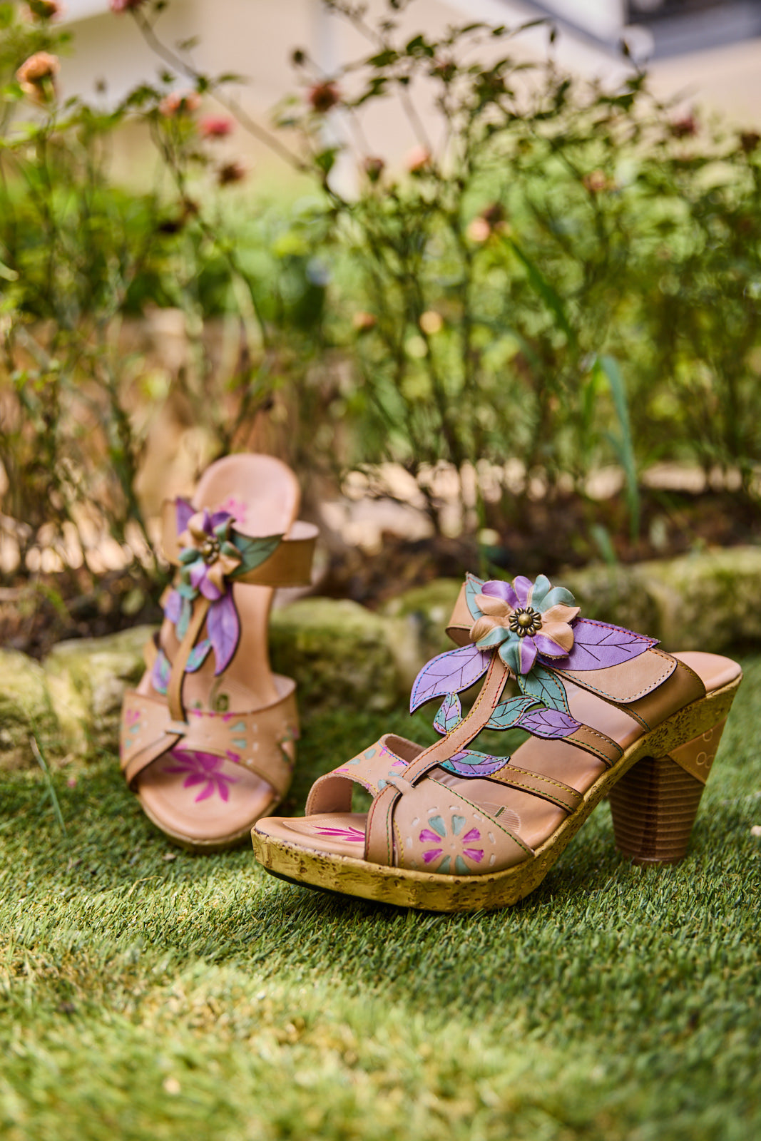 Soffia | Kalista Romance Floral Heel Sandals