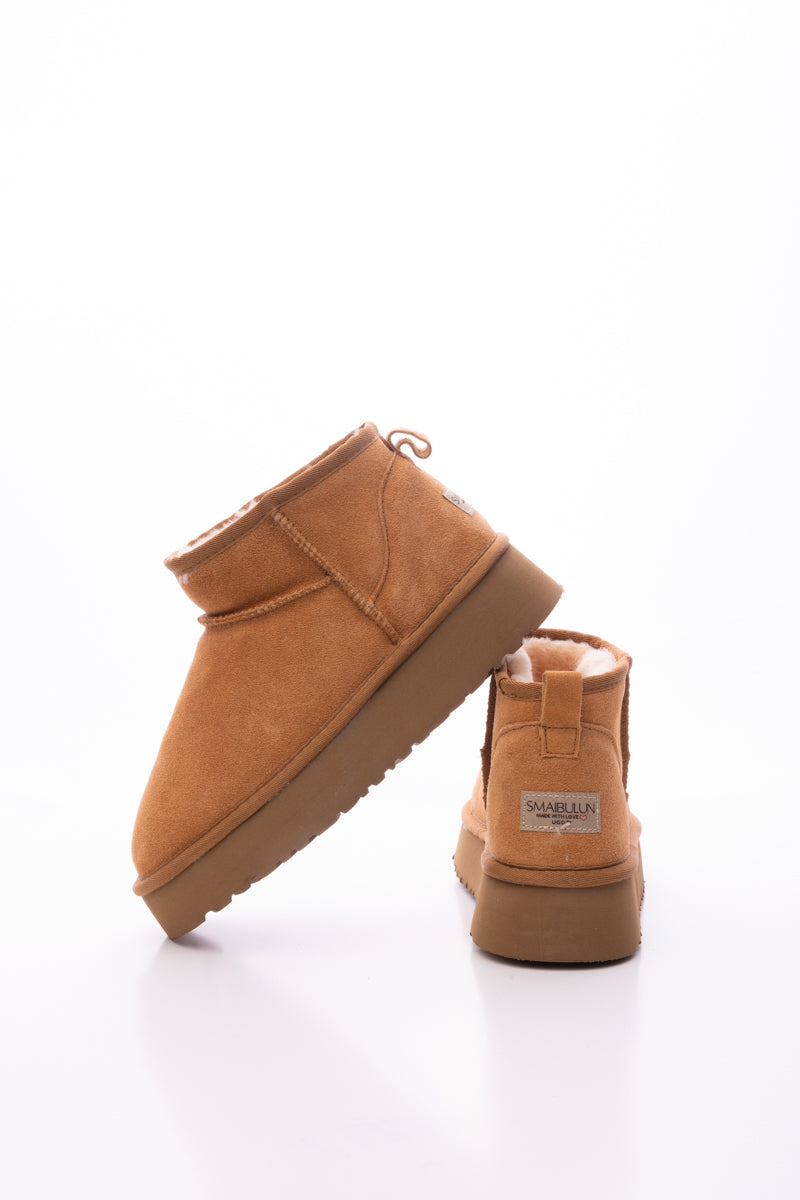 Smaibulun Ugg | Ultra Mini Platform Low Ankle Boot - Chestnut