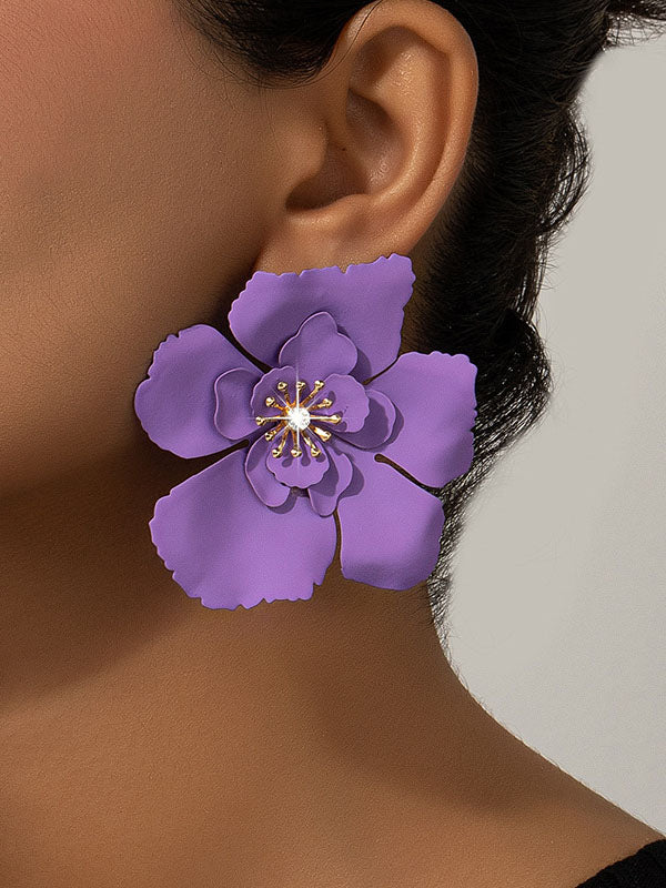 Flower Shape Earrings Accessories