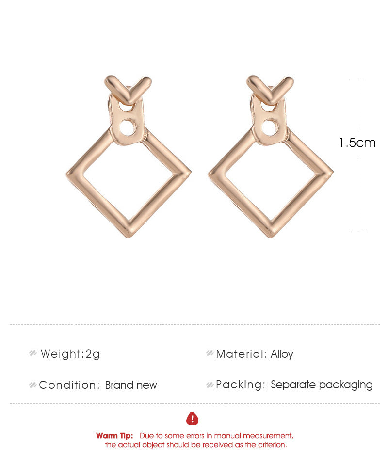 Trendy Cute Nickel Free  Square Stud Earrings