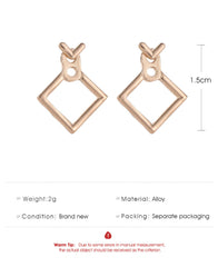 Trendy Cute Nickel Free  Square Stud Earrings