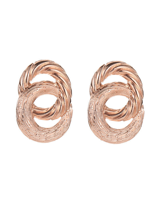 Geometric Hollow Solid Color Drop Earrings