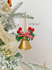 Christmas Tree Berry Five-Star Snowflake Bell Pendant