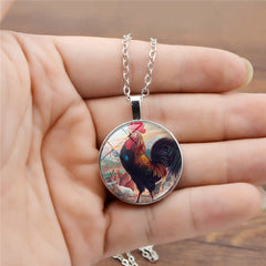 LikeMyChoice? Rooster Pendant Colorful Rooser Necklace