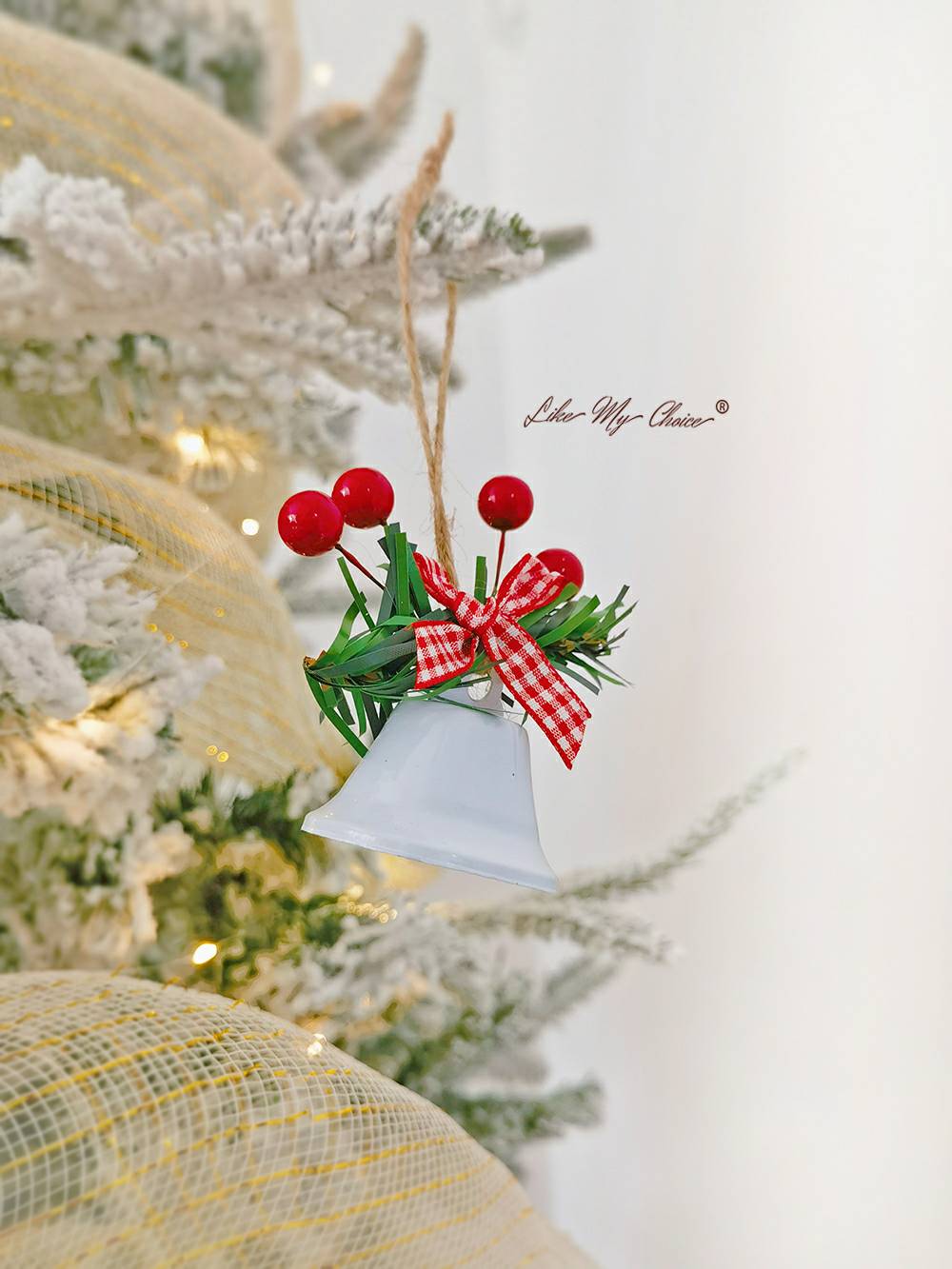 Christmas Tree Berry Five-Star Snowflake Bell Pendant