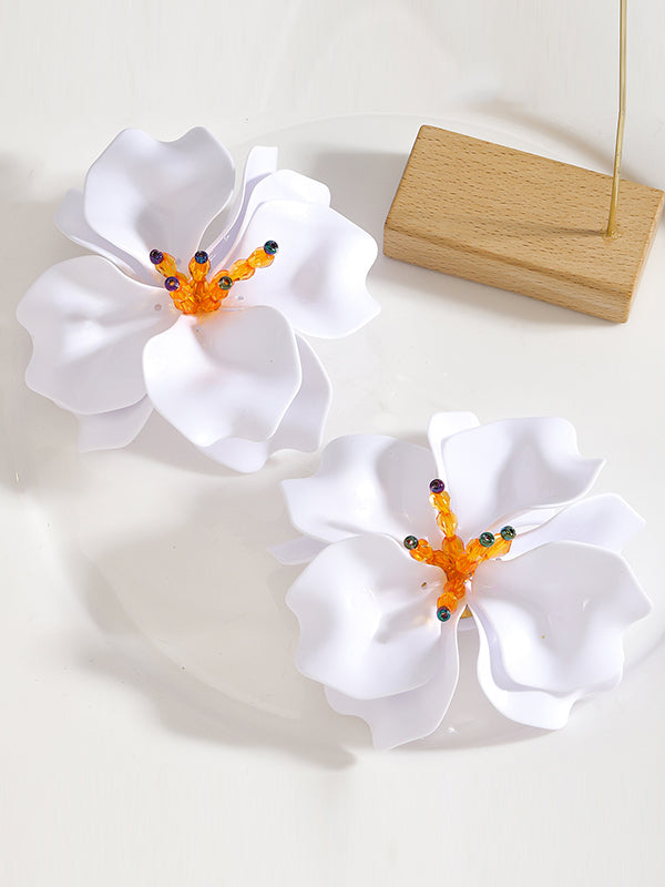 Flower Shape Drop Earrings